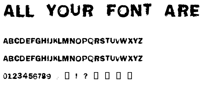All your font are belong to us font